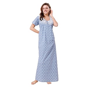 Soulemo Womens Pure Cotton Floor Length Nighty