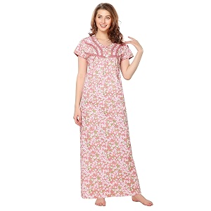 Soulemo Womens Pure Cotton Floor Length Nighty