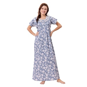 Soulemo Womens Pure Cotton Floor Length Nighty