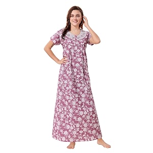 Soulemo Womens Pure Cotton Floor Length Nighty