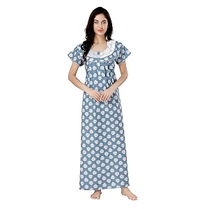 Soulemo Womens Pure Cotton Floor Length Nighty
