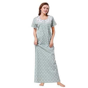 Soulemo Womens Pure Cotton Floor Length Nighty
