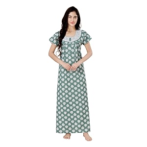Soulemo Womens Pure Cotton Floor Length Nighty