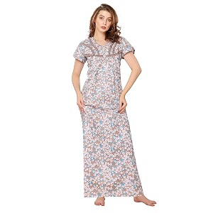 Soulemo Womens Pure Cotton Floor Length Nighty