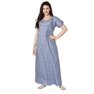 soulemo women cotton floor length nighty 1633