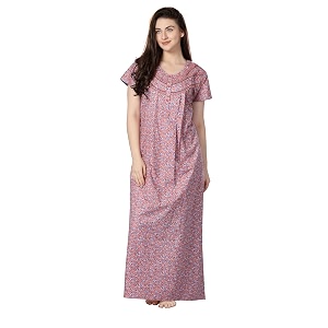 soulemo women cotton floor length nighty 1633