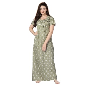 soulemo women cotton floor length nighty 1633