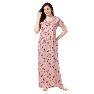 soulemo women cotton floor length nighty 1633