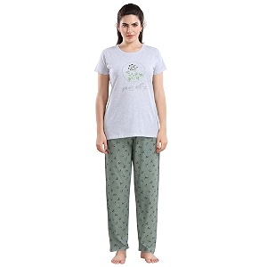 Soulemo Womens Cotton Plain Night Suit 1054