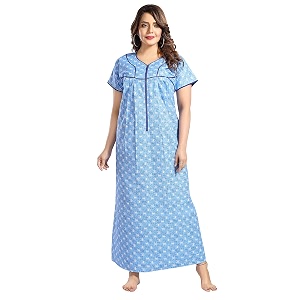 Soulemo Womens Pure Cotton Nighty with Long