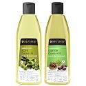 Soulflower Castor Olive Hair Oil | Hair Growth &amp; Nourishment, Skin and Face Massage, Moisturizer, Strengthen Roots | 100% Pure, Natural &amp; Organic | Pack of 2, 225 ml