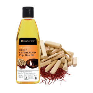 soulflower kesar sandalwood puja diya oil for deepam smoke free pooja home office