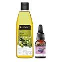 Soulflower Olive Oil &amp; Lavender Essential Oil for Hair Growth, Hair Fall Control, Hydrating &amp; Moisturising Face &amp; Skin | 100% Pure, Natural, Organic, Ecocert Certified| Pack of 2, 240ml