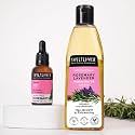 Soulflower Rosemary Essential Oil 15ml &amp; Rosemary Lavender Hair Oil 225ml | Combo for Hair Growth, Hair Fall Control, Stronger Roots, Scalp Nourishment &amp; Dandruff Control – Pack of 2