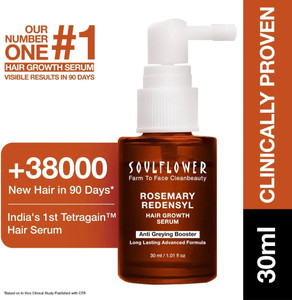 soulflower hair growth serum concentrate rosemary 3 redensyl 4 anagainfall control 30 ml