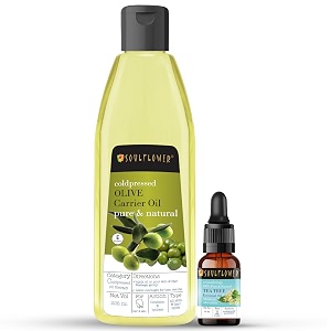 soulflower tea tree essential oil 15ml amp olive carrier oil 225ml
