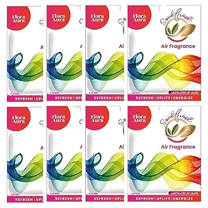 soulfresh air pocket air freshener- bathroom and toilet fragrance lasts up to 30 days - assorted pack of 4 citrus lavender floral mogra multicolor