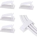 SOULWIT® 50Pcs Self Adhesive Cable Management Clips, Large Cable Organizers Wire Clips Cord Holder for TV PC Laptop Ethernet Cable Desktop Home Office (White)
