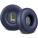SOULWIT Earpads Replacement for JBL Tune 450BT/Tune 460BT/Tune 500BT/Tune 510BT/Tune 520BT/Tune 530BT/JR 300BT/JR 310BT/E40BT/Junior 320BT, Ear Pads Cushions with Soft Protein Leather - Navy Blue