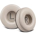 SOULWIT Earpads Replacement for JBL Tune 450BT/Tune 460BT/Tune 500BT/Tune 510BT/Tune 520BT/Tune 530BT/JR 300BT/JR 310BT/E40BT/Junior 320BT, Ear Pads Cushions with Soft Protein Leather - Sand