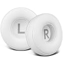 SOULWIT Earpads Replacement for JBL Tune 450BT/Tune 460BT/Tune 500BT/Tune 510BT/Tune 520BT/Tune 530BT/JR 300BT/JR 310BT/E40BT/Junior 320BT, Ear Pads Cushions with Soft Protein Leather - White