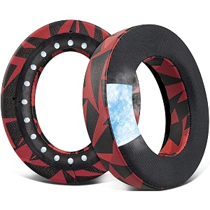 soulwit earpads cushions replacement for corsair hs75 xb hs70pro hs60pro hs50pro gaming headsetheadphones ear pads with high-density noise isolation foam hs60 cg red storm