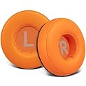 SOULWIT Earpads Replacement for JBL Tune 450BT/Tune 460BT/Tune 500BT/Tune 510BT/Tune 520BT/Tune 530BT/JR 300BT/JR 310BT/E40BT/Junior 320BT, Ear Pads Cushions with Soft Protein Leather - Orange