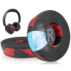 soulwit replacement earpads for anker soundcore h30i wireless on-ear headphones ear pads cushions with noise isolation foam - h30i cg black