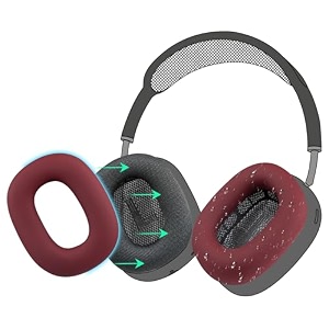 soulwit sweat proof silicone ear cover for airpods max comfortable fit for gym exercise easy to clean no sound quality loss - burgundy