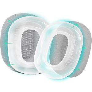 soulwit silicone ear pads cover protector for airpods max headphones cushions sweatproof easily washable rugged durability clear