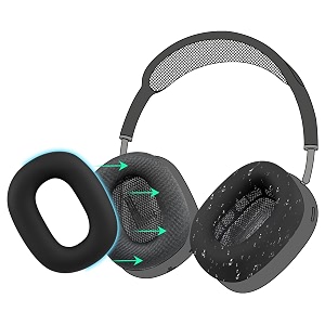 soulwit sweat ear cover for airpods max - black