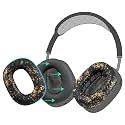 SOULWIT Sweat Proof Silicone Ear Cover for AirPods Max, Comfortable Fit for Gym Exercise, Easy to Clean, No Sound Quality Loss - Black Gold