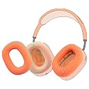 SOULWIT Sweat Proof Silicone Ear Cover for AirPods Max, Comfortable Fit for Gym Exercise, Easy to Clean, No Sound Quality Loss - Orange