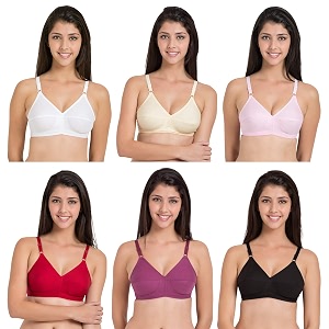 souminie women39s cotton non-padded non-wired everyday bra  full coverage  comfort bra  soft breathable cotton fabric  all-day support  daily use innerwear