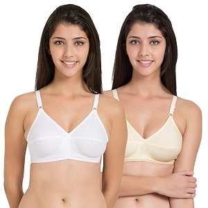 souminie women s pure cotton non padded full coverage everyday bra  pack of 3 
