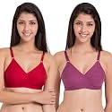 SOUMINIE Women s Pure Cotton Non Padded Full Coverage Everyday Bra | Pack of 3 |