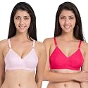 SOUMINIE Women s Pure Cotton Non Padded Full Coverage Everyday Bra | Pack of 3 |