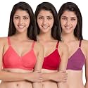 SOUMINIE Women s Pure Cotton Non Padded Full Coverage Everyday Bra | Pack of 3 |