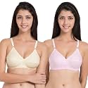 SOUMINIE Women s Pure Cotton Non Padded Full Coverage Everyday Bra | Pack of 3 |