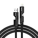 Sounce 4-in-1 USB C Cable, 66W Fast Charging Compatible With Lightning, Type C, Type A for iPhones, iPads, MacBooks, Laptops
