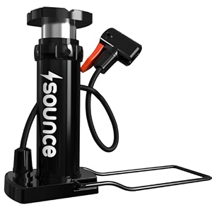 sounce bike floor pumpportable bicycle foot pumpmini air pump with presta and schrader valvehand foot activated tire inflator for mountainamproad bike balls