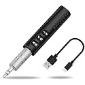 Sounce Bluetooth 5.0 Receiver for Car, Noise Cancelling Bluetooth AUX Adapter, Music Receiver for Home Stereo/Wired Headphones/Hands-Free Call, 16H Battery Life