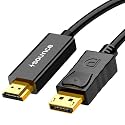 Sounce DisplayPort to HDMI Cable, 1080p@60Hz Uni-Directional UHD DP to HDMI Audio &amp; Video Display Cable for Projector, Laptop, TV, Monitor, MacBook 1.8 Meter (6FT) - Black