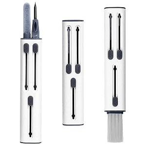 sounce cleaning kit computer screen brush tool multi-function electronic cleaner spray for screen pcs monitors keyboards desktop macbooks mobile iphones earbuds and camera 3-in-1 kit
