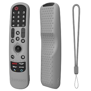 sounce silicone remote cover compatible with lg tv an-mr21ga 2021mr22ga 2022mr23ga 2023 case with loop grey remote not included