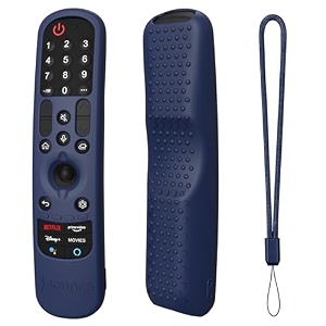 sounce lg tv silicone remote cover compatible with lg tv remote an-mr21ga 2021 mr22ga 2022 mr23ga 2023 magic case with loop blue