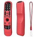 Sounce Silicone Remote Cover Compatible with LG TV LG AN-MR21GA (2021),MR22GA (2022),MR23GA (2023) Case with Loop (Red) [Remote NOT Included]