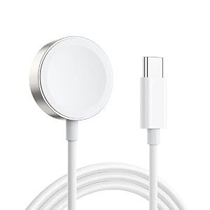 sounce magnetic watch usb type c charging cable compatible with ios watch charger fast charging cable for iwatch series ultra 9 8 7 6 5 4 3 2 se2 wireless magnetic charging cord 33ft1m- white