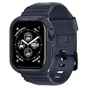 Sounce Rugged Armor Bands Compatible with Apple Watch Band Strap for iWatch Series 8 7 6 5 4 3 2 SE [Watch NOT Included] (42MM 44MM 45MM / 49MM Ultra, Blue)