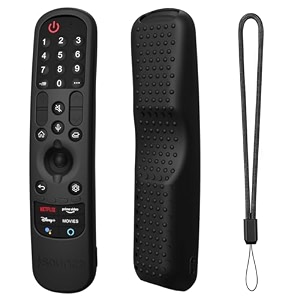 sounce silicone cover case compatible with fire tv stick 3rd gen 2021 alexa voice remote  full protective shockproof sleeve with anti-slip texture d-black remote not included